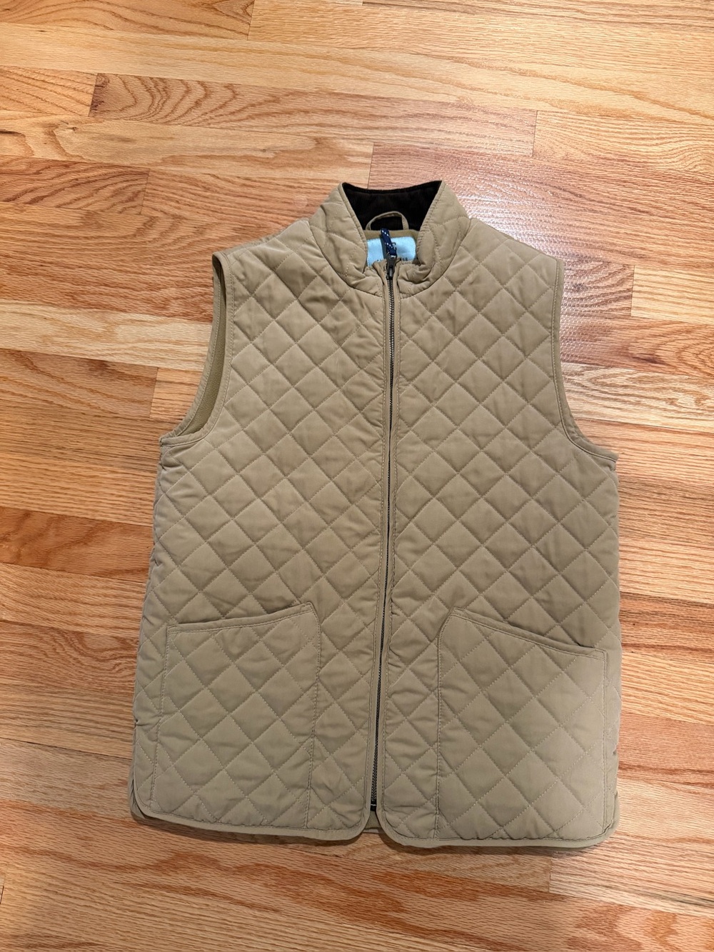 Class/Club Tan Diamond Quilted Fleece Lined Equestrian Vest 14/16